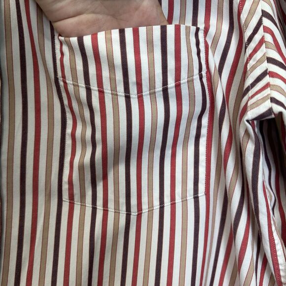 Massimo Dutti Shirt Men's Size Large Button Up Long‎ Sleeve Stripe Multicolor - Picture 6 of 10